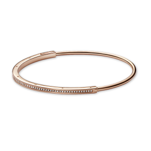 Vòng Kiềng Luméa Signature Mạ Vàng Hồng 14K Đính Đá