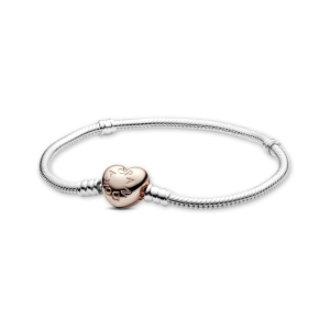 Vòng Tay Mạ Vàng Hồng 14K Khóa Trái Tim
