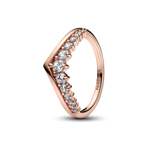 Nhẫn Luméa Timeless Mạ Vàng Hồng 14K Vương Miện Đính Đá