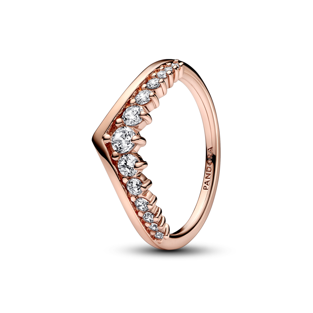 Nhẫn Luméa Timeless Mạ Vàng Hồng 14K Vương Miện Đính Đá
