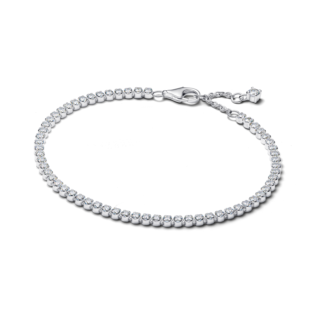 Vòng Tay Luméa Timeless Tennis Bạc Đính Đá Bản Nhỏ