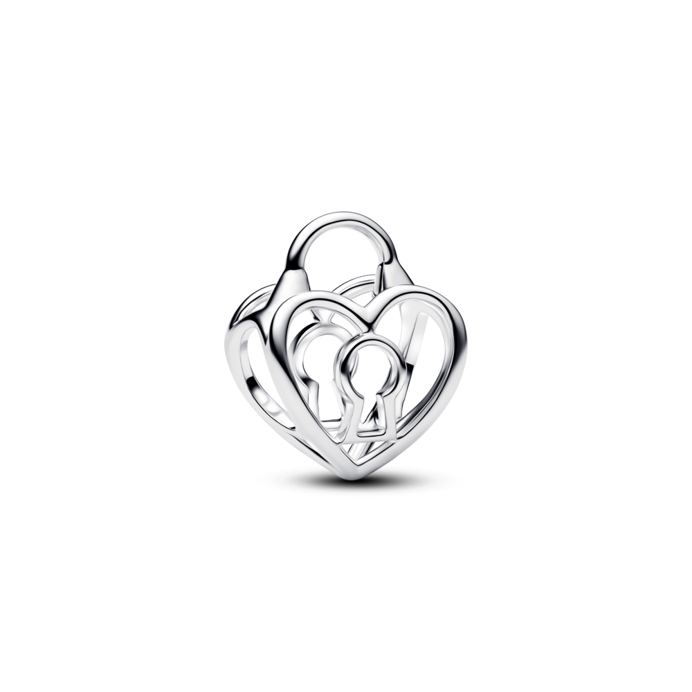 Charm Luméa Bạc Khóa Trái Tim