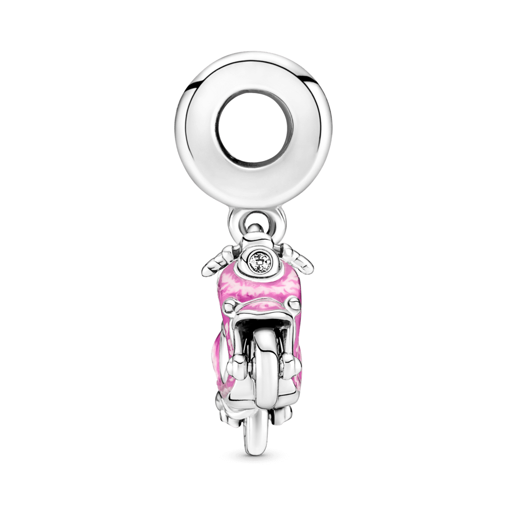 Charm Bạc Xe Tay Ga Tráng Men Hồng - Khám Phá Việt Nam - Ảnh 2