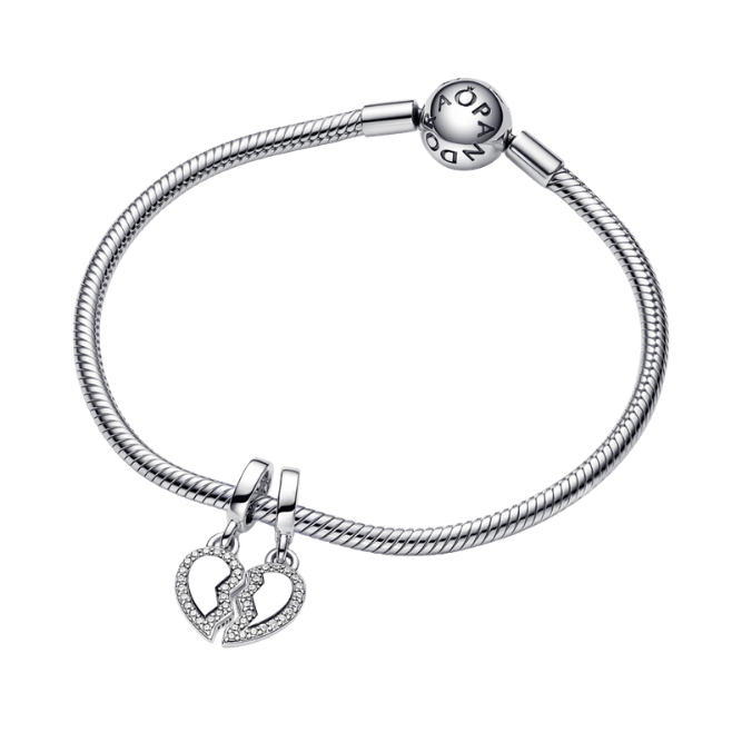 Charm Luméa Moments Bạc Hai Mảnh Ghép Hình Trái Tim - Ảnh 2