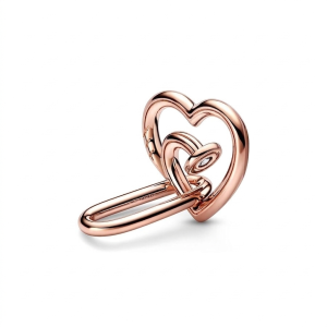 Charm Luméa ME Mạ Vàng Hồng 14K Mắt Xích Trái Tim