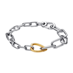 Vòng Tay Luméa ME Mạ Vàng 14K Mắt Xích Chốt Khóa Trái Tim