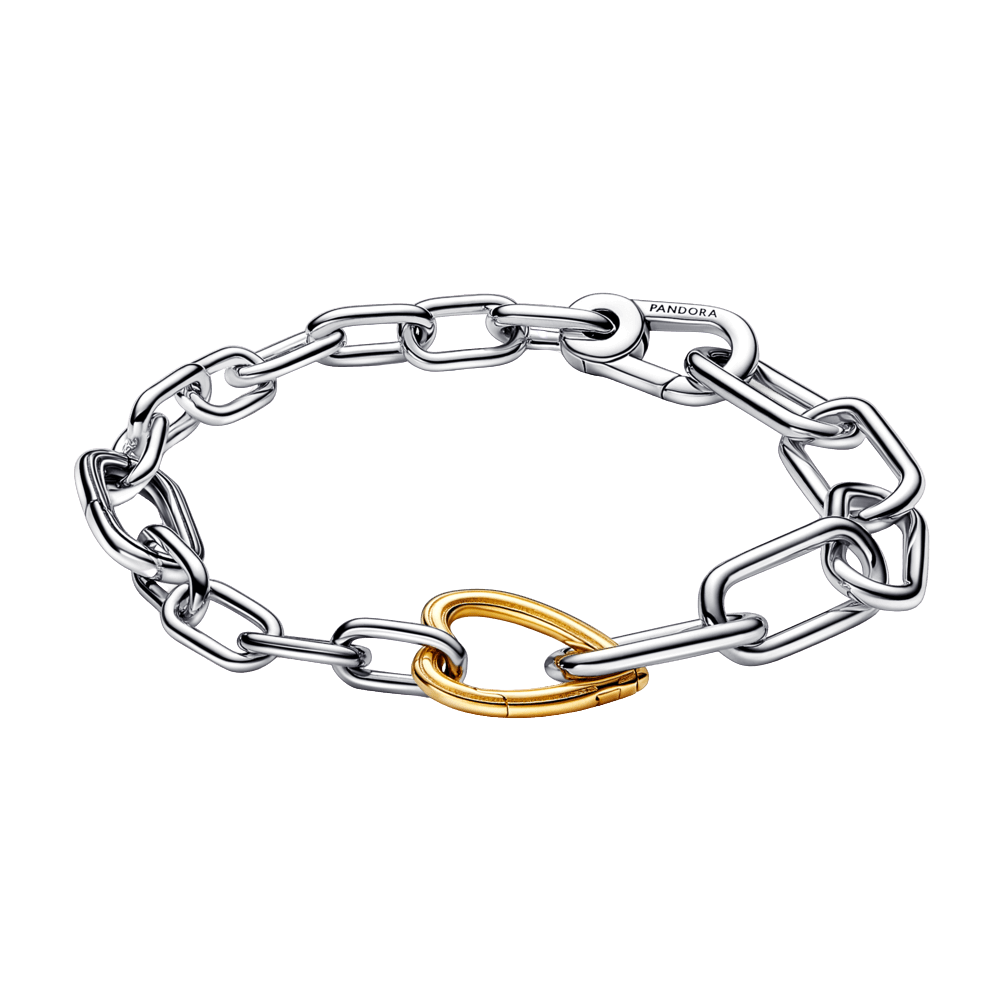 Vòng Tay Luméa ME Mạ Vàng 14K Mắt Xích Chốt Khóa Trái Tim