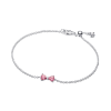 Vòng Luméa Timeless Bạc Hình Nơ Màu Hồng