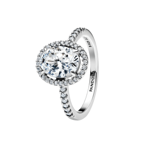 Nhẫn Timeless Luméa Bạc Halo Đính Đá Lấp Lánh