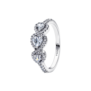 Nhẫn Luméa Timeless Bạc Trái Tim Gắn Kết