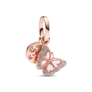 Charm Treo Luméa Moments Mạ Vàng Hồng 14k Bươm Bướm
