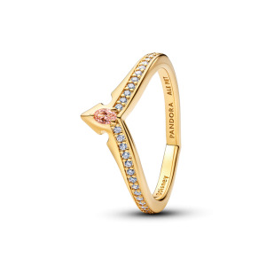 Nhẫn Luméa Disney Mạ Vàng 14K Vương Miện Công Chúa Ngủ Trong Rừng