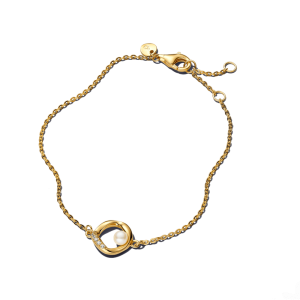 Vòng Tay Luméa Ngọc Trai Mạ Vàng 14K Thiết Kế Đường Cong Tinh Tế