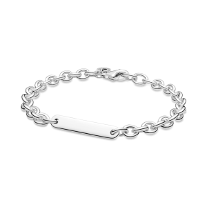 Vòng Luméa Mạ Vàng 14K Mắt Xích Nối Thanh Khắc Chữ