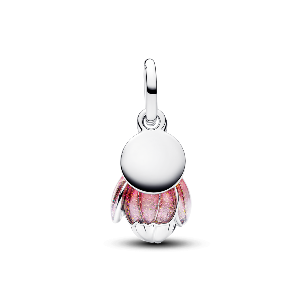 Charm Treo Mạ Vàng 14K Luméa Bạc Hoa Tráng Men Hồng Thanh Nhã - Ảnh 2